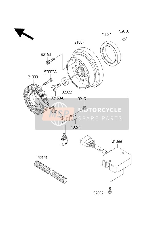 210031384, Stator, Kawasaki, 0