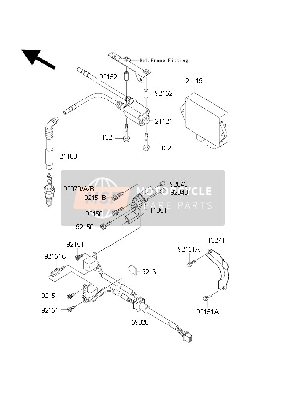 921611076, Damper, Kawasaki, 0