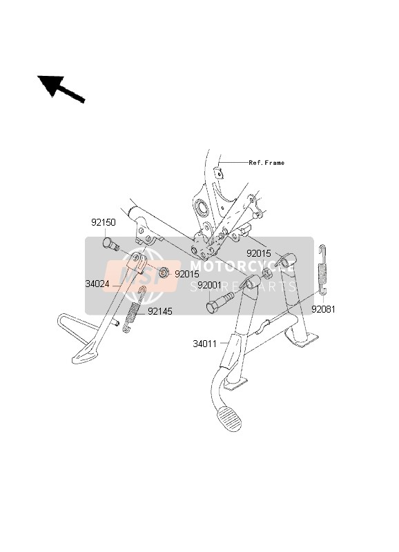 920811962, Spring,Center Stand, Kawasaki, 0