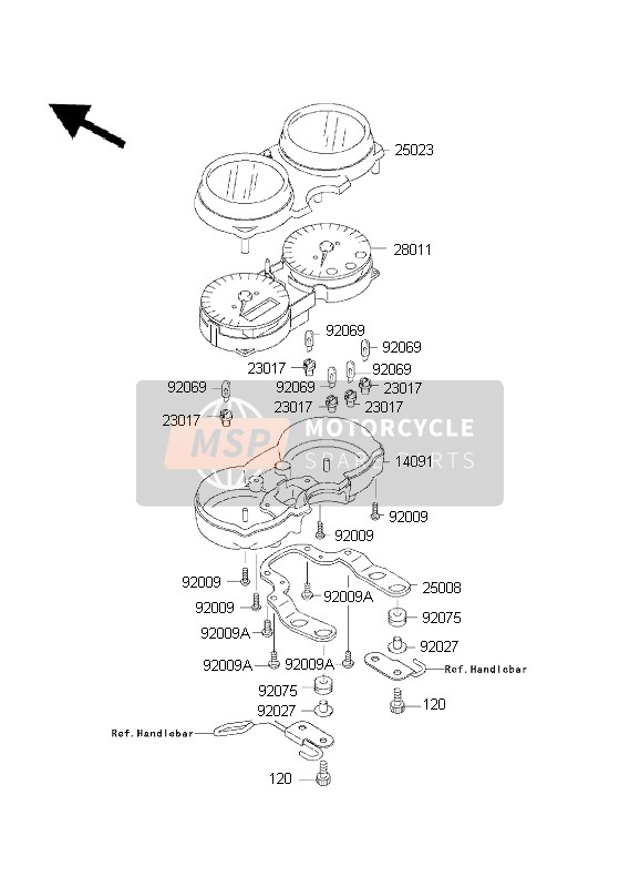 920691105, Bulb,12V 2W,T5, Kawasaki, 0