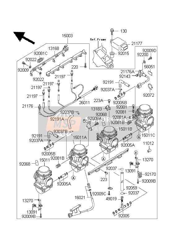 Kawasaki ZR-7S 2001 Carburettor for a 2001 Kawasaki ZR-7S