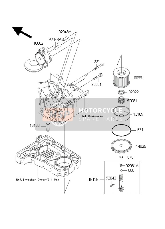 Kawasaki ZR-7S 2001 Oil Pump for a 2001 Kawasaki ZR-7S