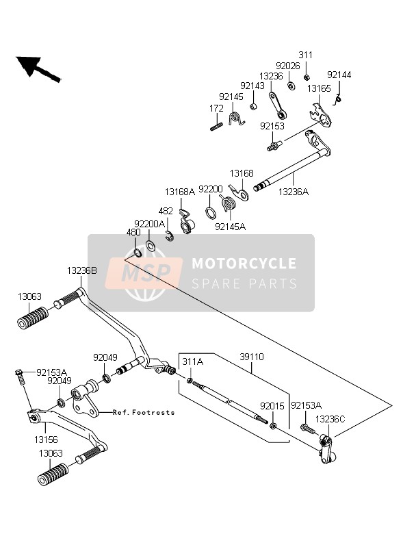 132360059, LEVER-COMP,Position, Kawasaki, 0