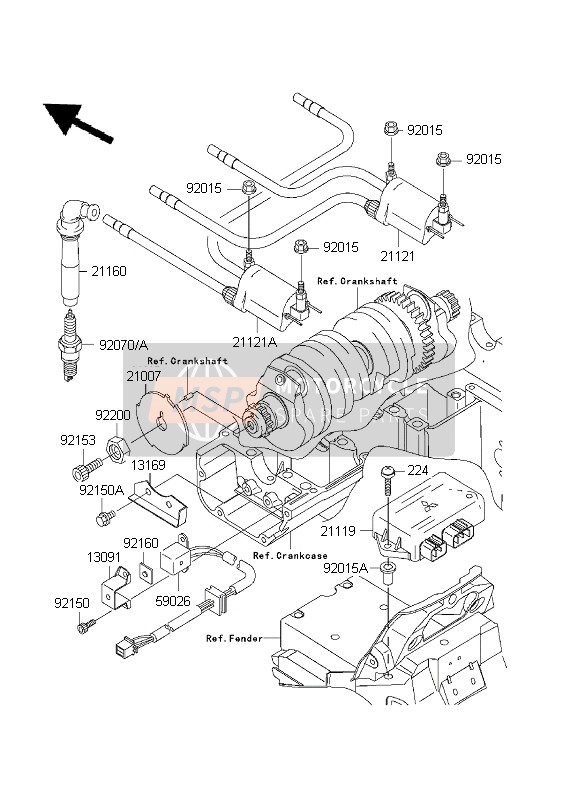 Kawasaki ZRX1200S 2001 Ignition System for a 2001 Kawasaki ZRX1200S