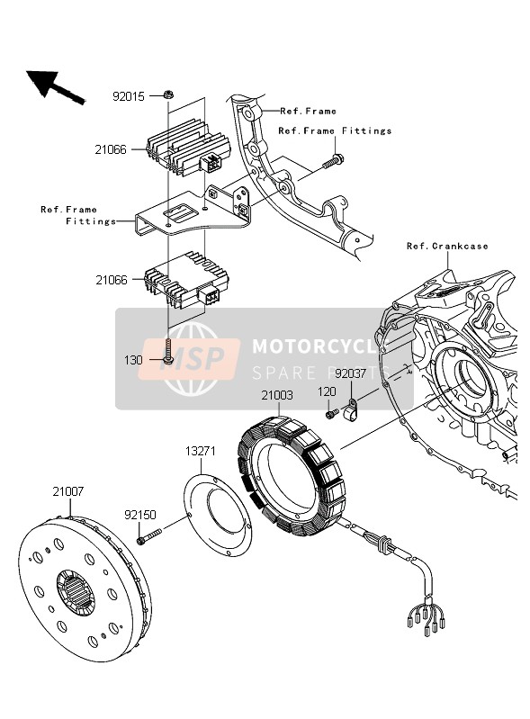 Kawasaki VN2000 2005 Générateur pour un 2005 Kawasaki VN2000