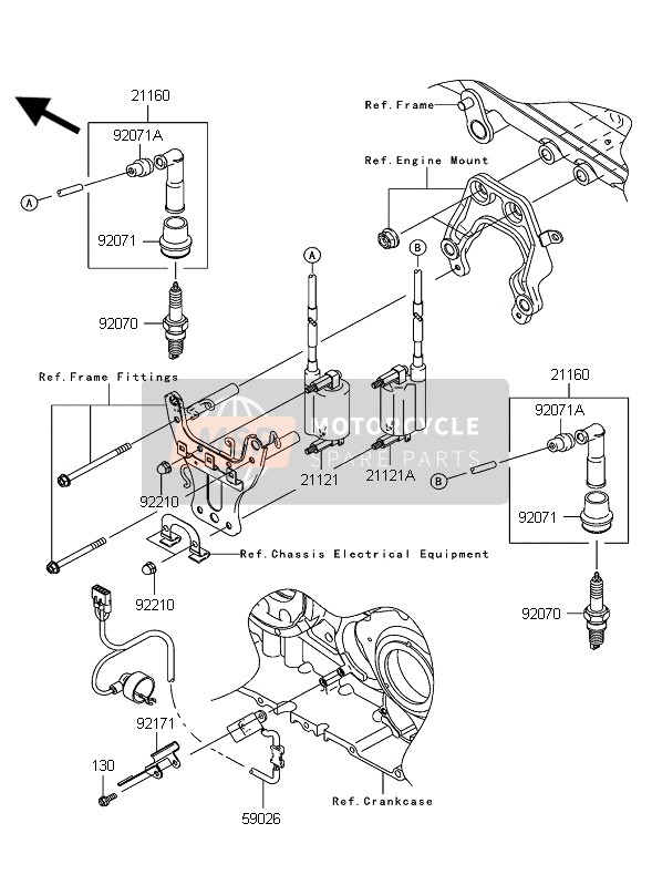 921710035, Clamp,Coil Wire, Kawasaki, 0