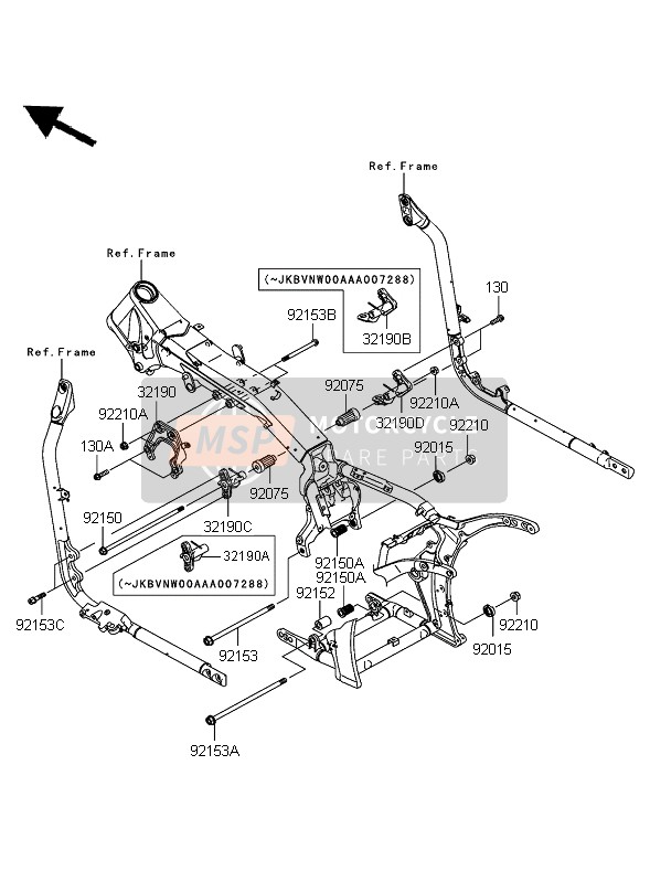 921530664, Bolt,Flanged,10X117, Kawasaki, 0