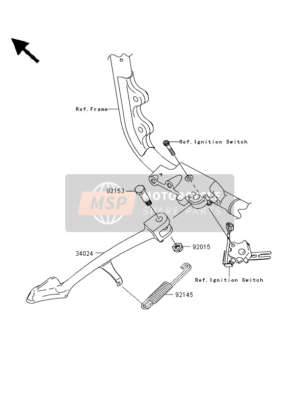 340240013, STAND-SIDE Non Piu Disponibile Non Piu Disponibile, Kawasaki, 0