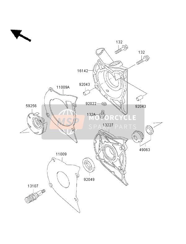 Kawasaki EN500 2002 Water Pump for a 2002 Kawasaki EN500