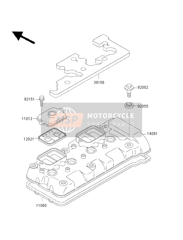 Kawasaki NINJA ZX-6R 2002 Cylinder Head Cover for a 2002 Kawasaki NINJA ZX-6R