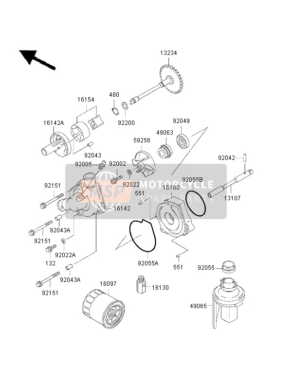 Kawasaki NINJA ZX-6R 2002 Oil Pump for a 2002 Kawasaki NINJA ZX-6R