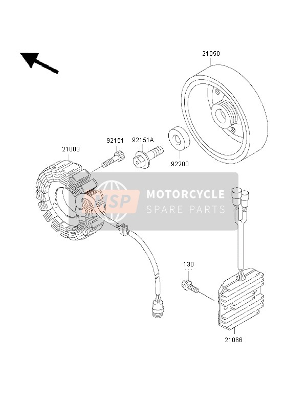 Kawasaki NINJA ZX-6R 2002 Generatore per un 2002 Kawasaki NINJA ZX-6R