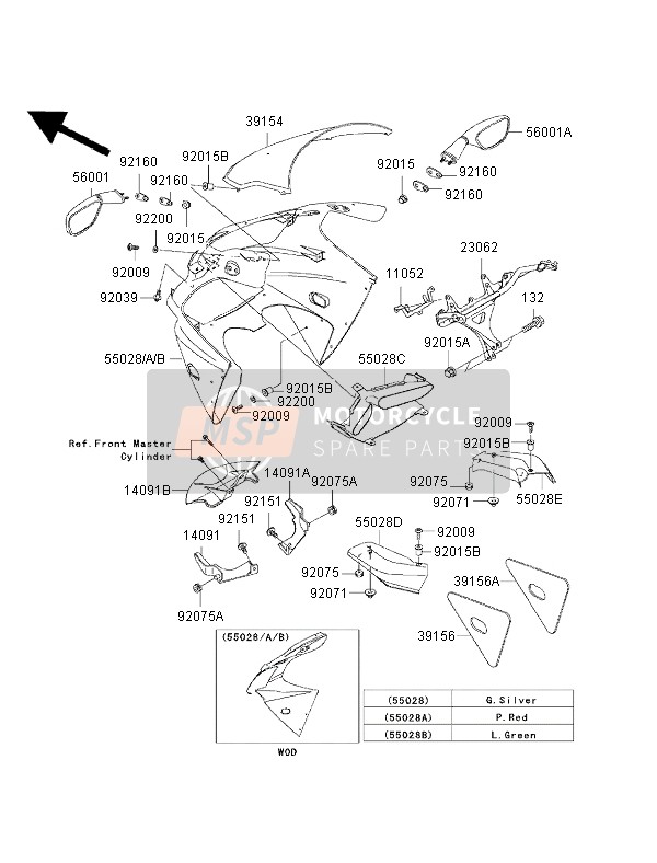 230621139, BRACKET-COMP,Meter&Mirror Stay, Kawasaki, 1