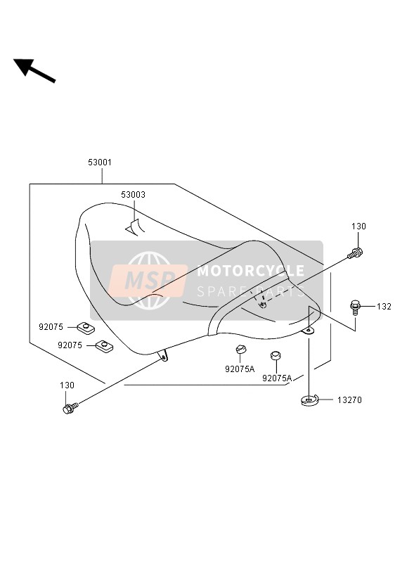 530660016MA, SEAT-ASSY,Dual,W/band,Black, Kawasaki, 1