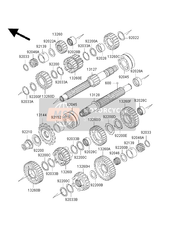 920281968, Bushing,Output,3RD&4TH, Kawasaki, 1