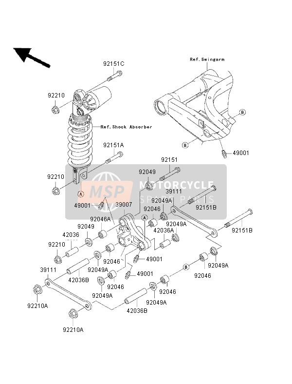 Kawasaki NINJA ZX-9R 2002 Suspension for a 2002 Kawasaki NINJA ZX-9R