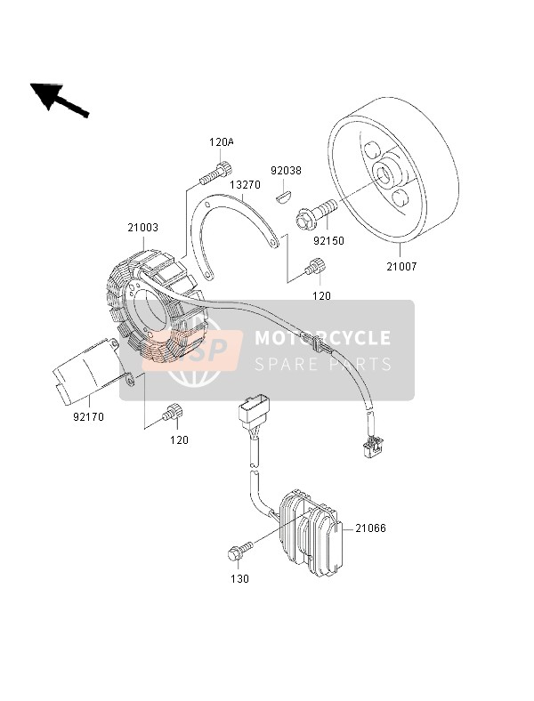 Kawasaki VN800 DRIFTER 2002 GENERATOR für ein 2002 Kawasaki VN800 DRIFTER