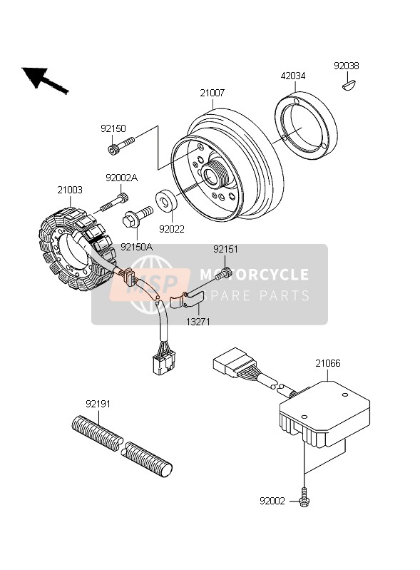 Kawasaki W650 2005 Generator for a 2005 Kawasaki W650