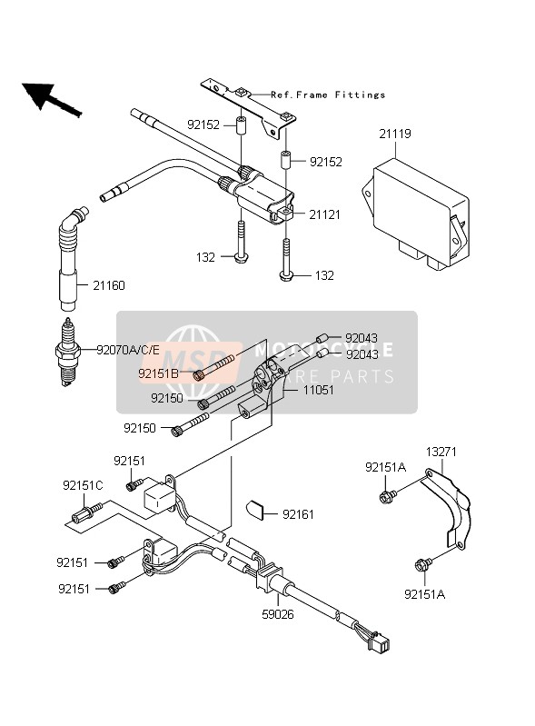 Kawasaki W650 2005 Sistema de encendido para un 2005 Kawasaki W650