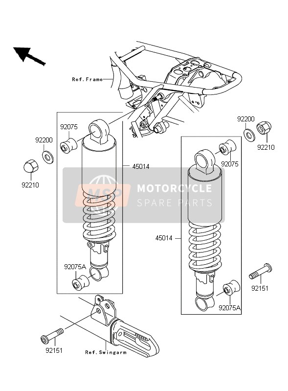 Kawasaki W650 2005 Suspensión & Amortiguador para un 2005 Kawasaki W650