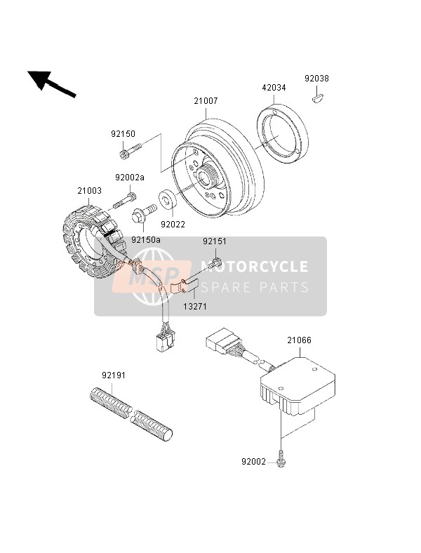 Kawasaki W650 2002 Générateur pour un 2002 Kawasaki W650