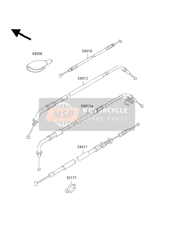 Kawasaki W650 2002 Kabels voor een 2002 Kawasaki W650