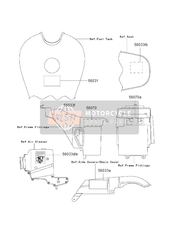 Kawasaki W650 2002 Étiquettes pour un 2002 Kawasaki W650