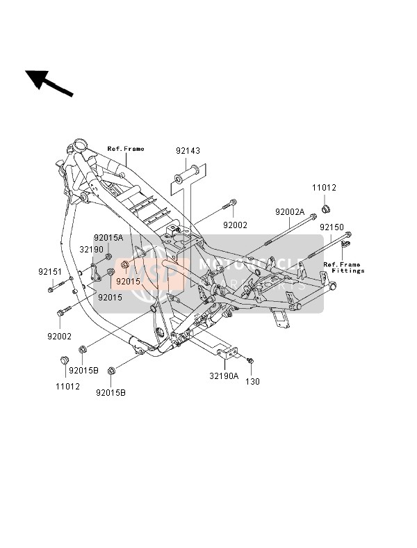 Kawasaki ZRX1200R 2002 Engine Mount for a 2002 Kawasaki ZRX1200R