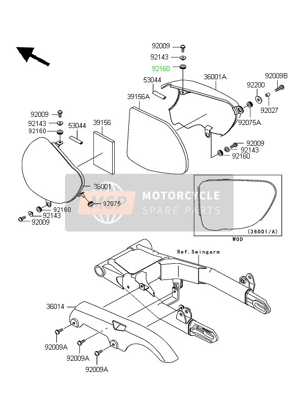 Kawasaki W650 2005 SEITLICHE ABDECKUNGEN & STEUERKETTENABDECKUNG für ein 2005 Kawasaki W650