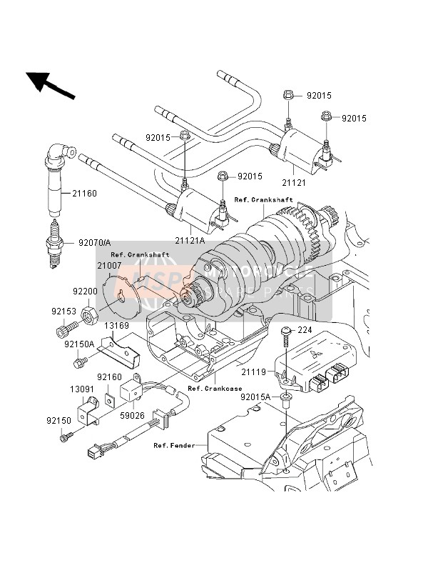 Kawasaki ZRX1200S 2002 Ignition System for a 2002 Kawasaki ZRX1200S