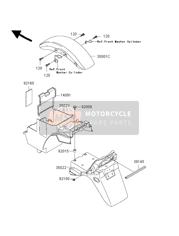 350011205H8, FENDER-ASSY-FRONT, Ebo, Kawasaki, 2