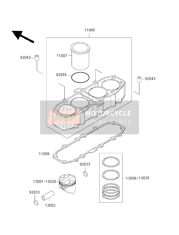 Kawasaki ZZ-R600 2002 Cylinder & Piston for a 2002 Kawasaki ZZ-R600