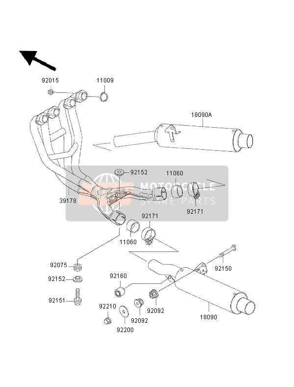 130CD1035, BOLT-FLANGED Common, Kawasaki, 1