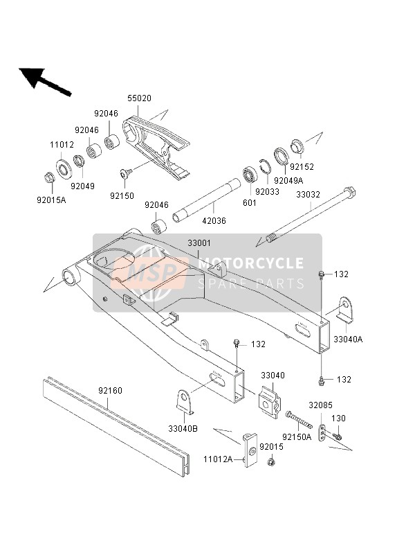 Kawasaki ZZ-R600 2002 Swing Arm for a 2002 Kawasaki ZZ-R600