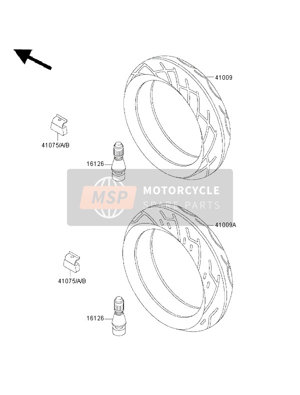 Kawasaki ZZ-R600 2002 Tyres for a 2002 Kawasaki ZZ-R600