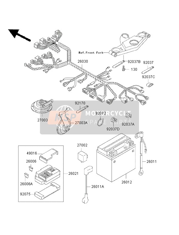 Kawasaki ZZ-R600 2002 CHASSIS ELEKTRISCHE AUSRÜSTUNG für ein 2002 Kawasaki ZZ-R600