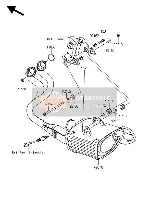 921540189, Bolt,Flanged,8X165, Kawasaki, 2