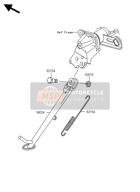 921450813, Spring, Side Stand, Kawasaki, 0