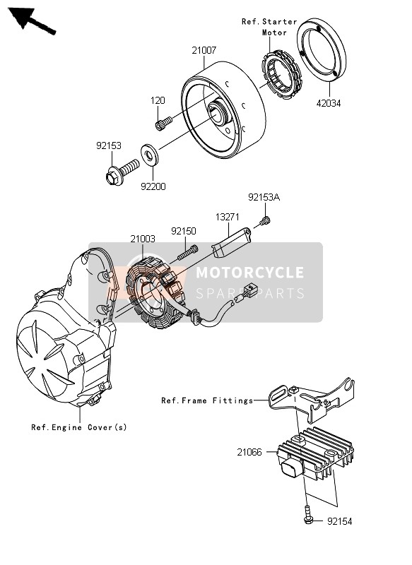 Kawasaki ER-6F ABS 2012 GENERATOR für ein 2012 Kawasaki ER-6F ABS