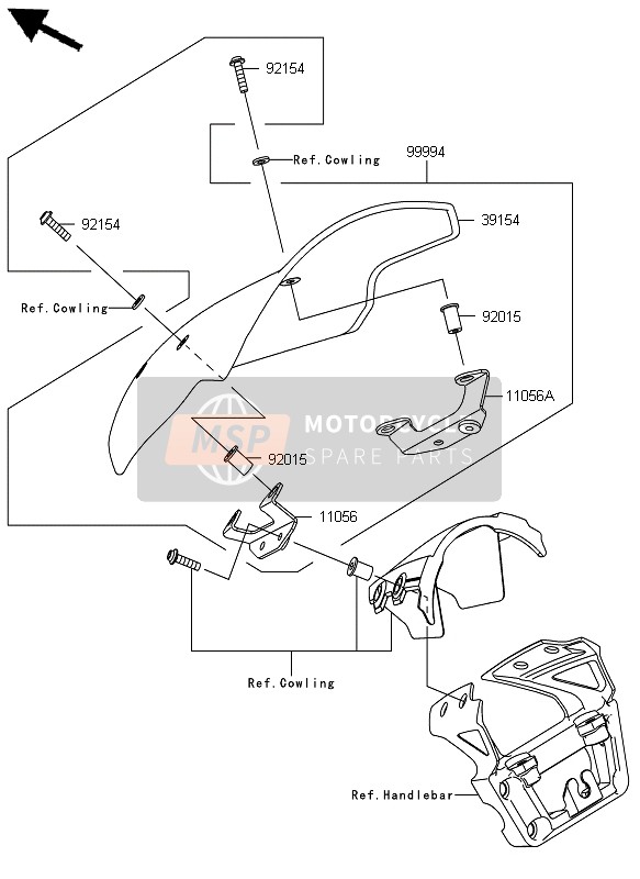 Kawasaki ER-6N ABS 2012 Accessoire (Déflecteur) pour un 2012 Kawasaki ER-6N ABS