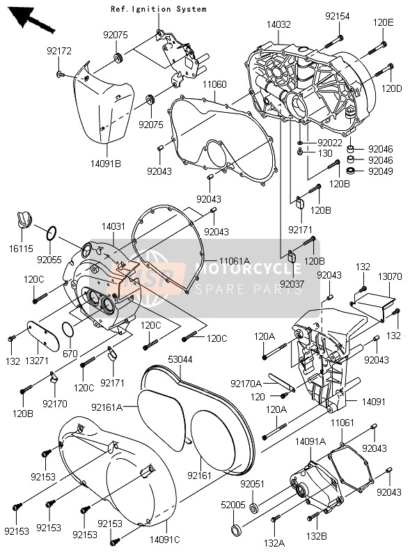 110611519, Gasket,Mechanism Cover VN900BG, Kawasaki, 0