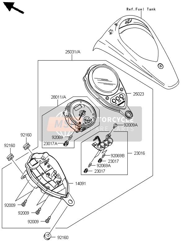 250230057, COVER-METER Case,Upp, Kawasaki, 0