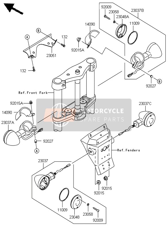 230370098, LAMP-ASSY-SIGNAL,Fr,Lh, Kawasaki, 0