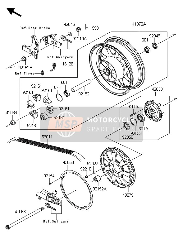 921610576, Damper,Shock,Rr Hub, Kawasaki, 0