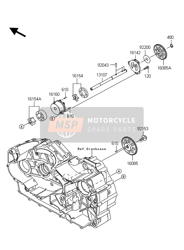 Kawasaki VN1700 CLASSIC TOURER ABS 2012 Oil Pump for a 2012 Kawasaki VN1700 CLASSIC TOURER ABS