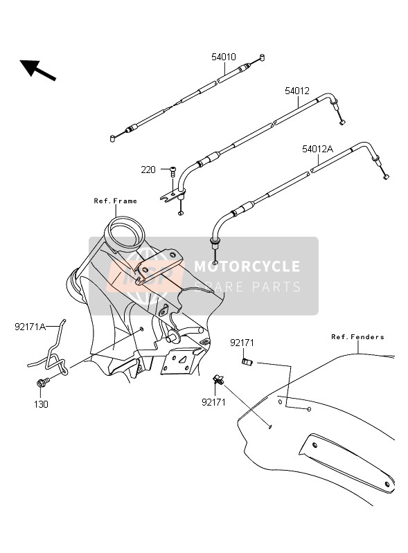 540100092, Cable,Seat Lock, Kawasaki, 0