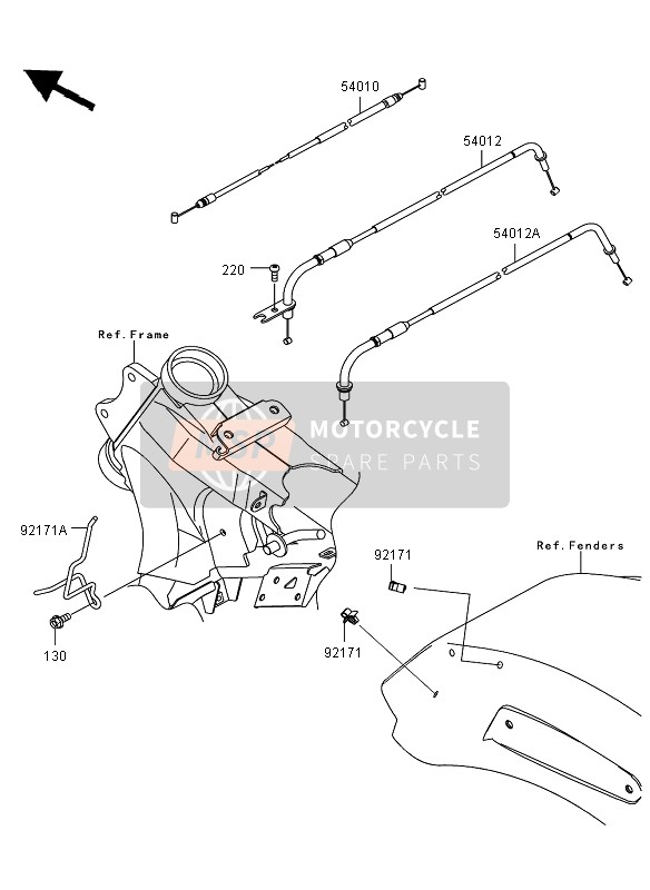 Kawasaki VN1700 VOYAGER ABS 2012 Cables for a 2012 Kawasaki VN1700 VOYAGER ABS