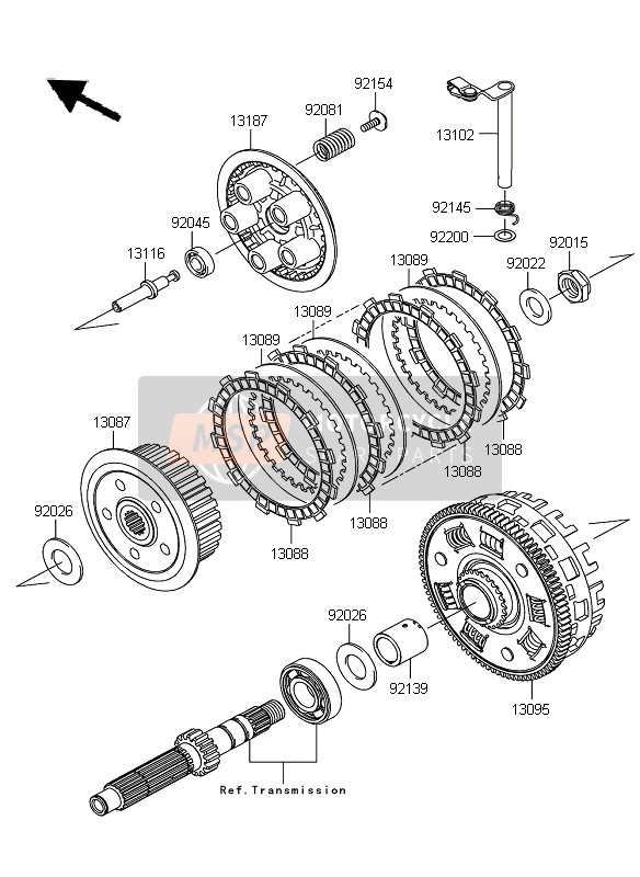 Kawasaki ER-6F 2010 Clutch for a 2010 Kawasaki ER-6F