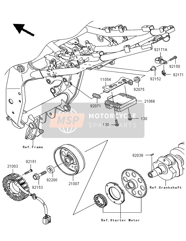 921710980, Clamp, Brake Hose, Kawasaki, 0