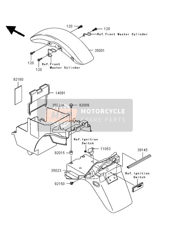 350231455, FENDER-REAR, Rr, Kawasaki, 4